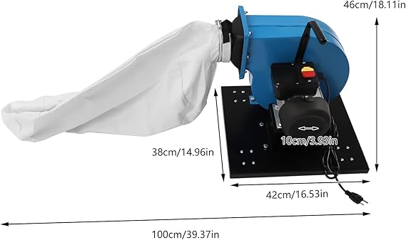 Dust Collector, 1HP 550 CFM Wheeled Jet Dust Collection with Four Wheels, 14.8-Gallon Potable Bag Dust Collector Wall-Mounted 30 Micron Bag Filtration Dust Tool Central Machinery System